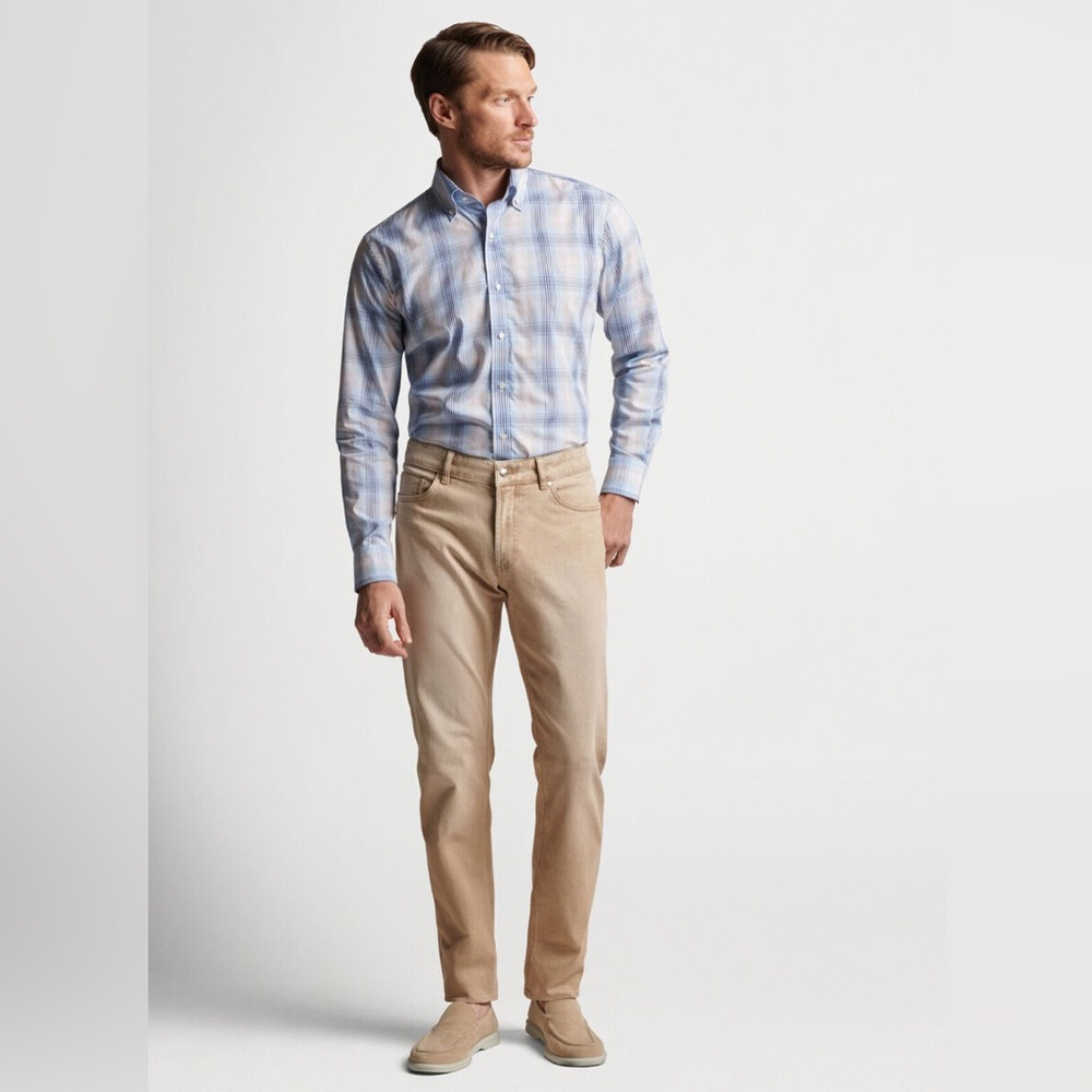 Peter Millar sand beige denim jean